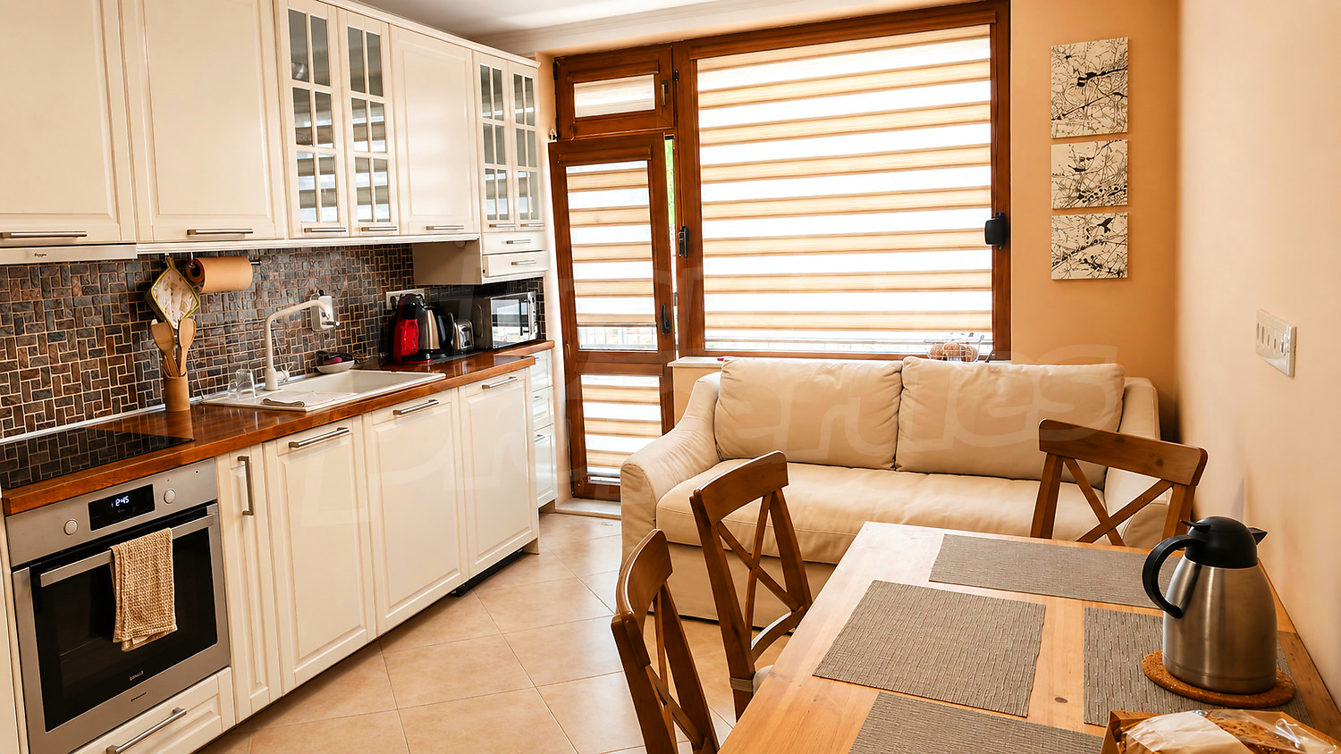 inside, kitchen, furnished