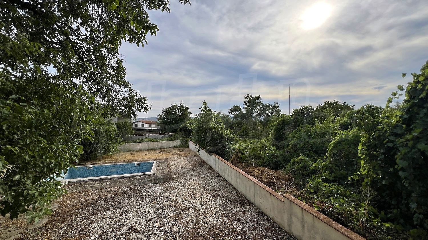 outside, pool, garden, green area