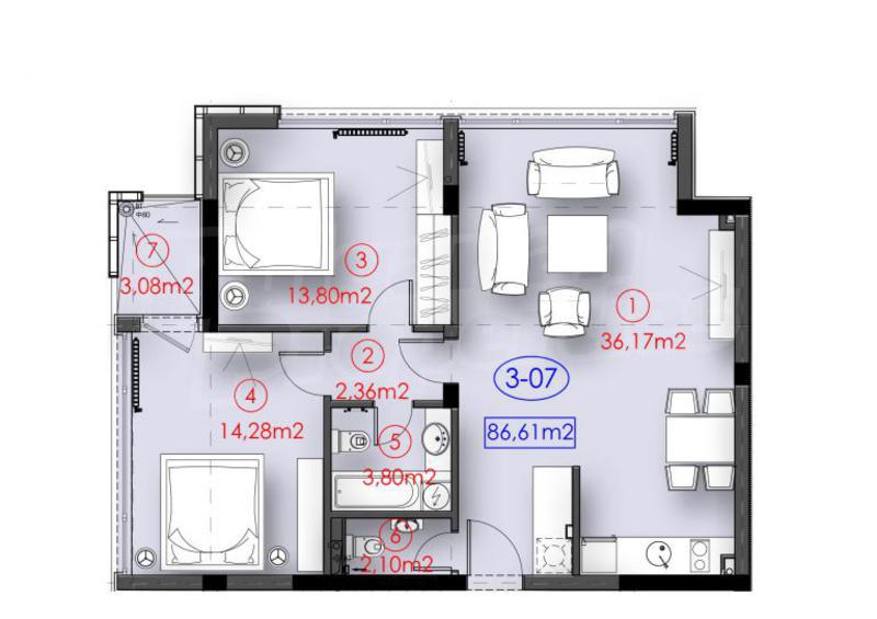 Property in a luxury building with excellent location and mountain views Property in a luxury building with excellent location and mountain views