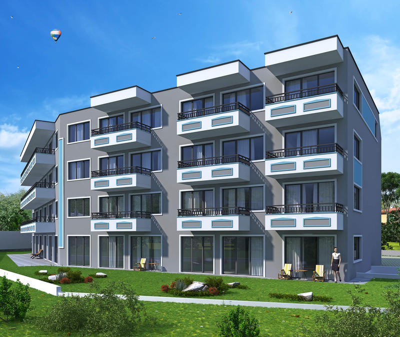 Residential complex in a park with a sea view Residential complex in a park with a sea view