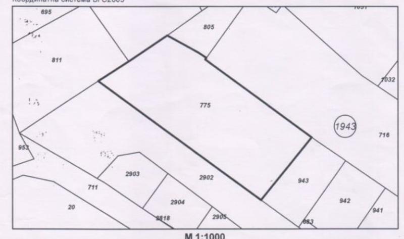 Land with easy access to the Boyana Park street Land with easy access to the Boyana Park street