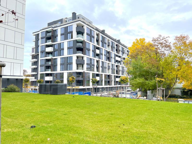 Stylish residential complex near metro station with progressive construction