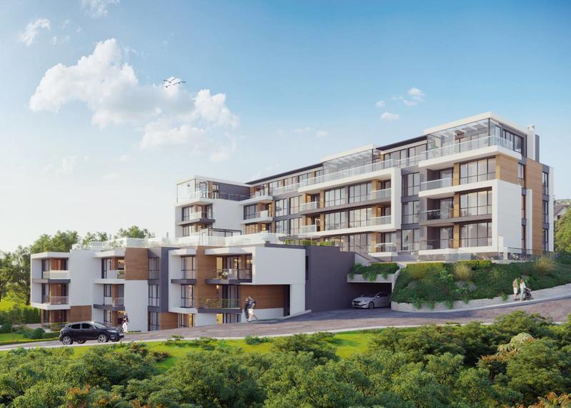 Modern seaside residence with panoramic views, stylish architecture, and a comfortable living environment