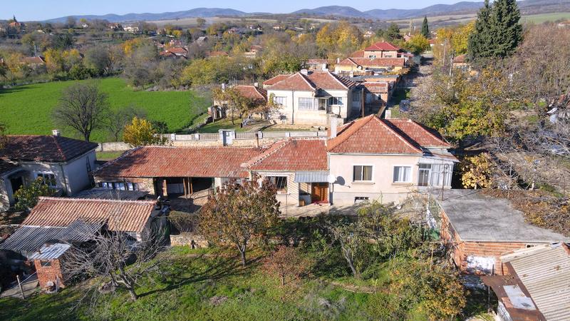House in a village located in a hilly area surrounded by beautiful nature
