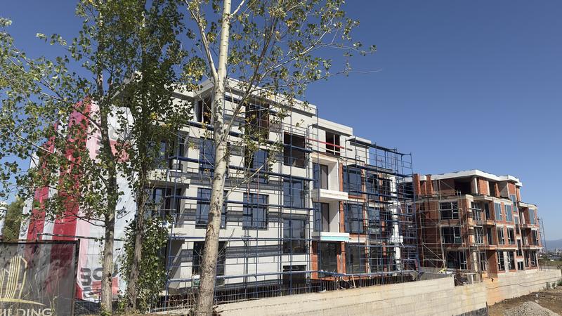 Modern apartment complex with spacious layouts