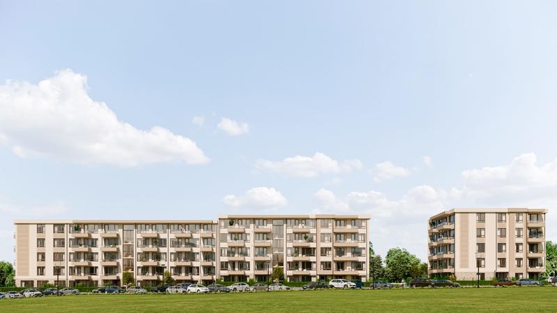 Variety of apartments under construction on the second line from the beach in developed area of Burgas