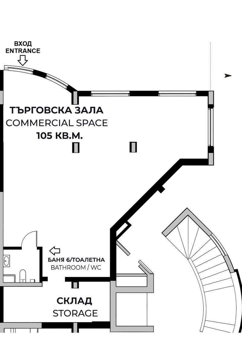 Property suitable for shop or office with excellent business potential opposite the Univeristy of Natonal and World Economy