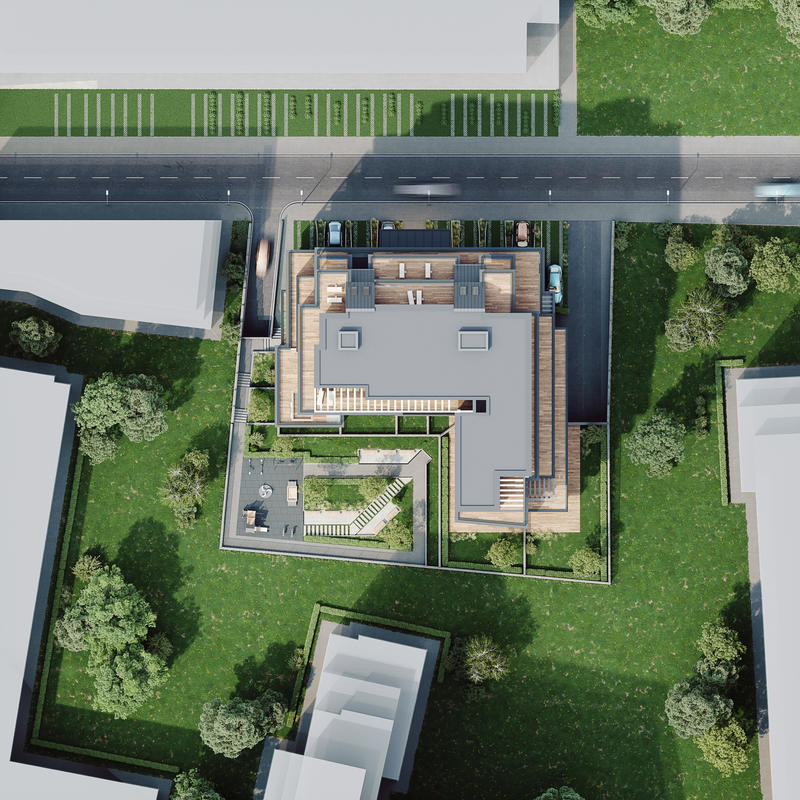 A building that benefits from a great location and various city amenities nearby