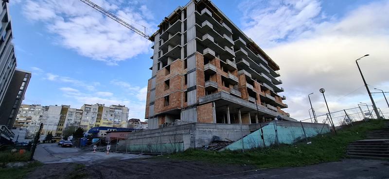 New building under construction on the main boulevard in Burgas