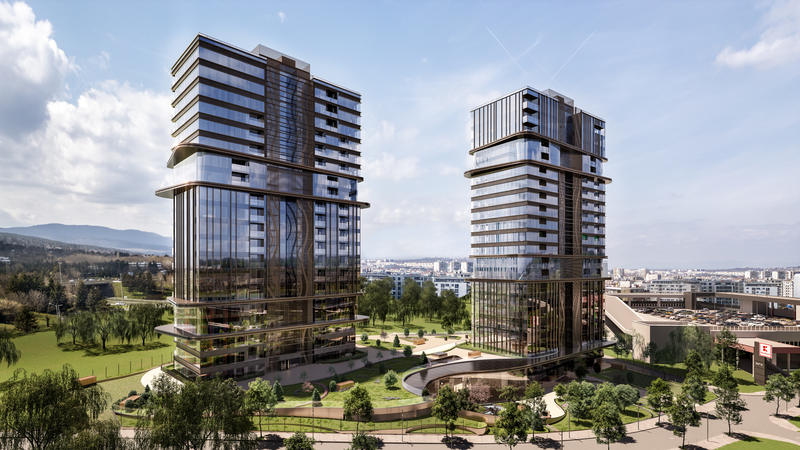 Premium high-rise complex with panoramic views and uniquw location just between the city and Vitosha mountain