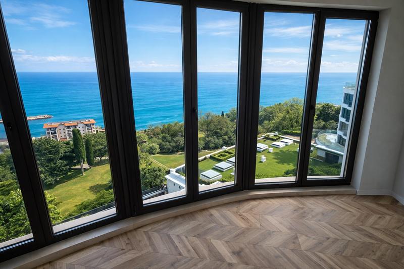 Turn-key 1-bedroom apartment in gated complex with swimming pools and SPA area, 400 m from the beach in Chayka resort