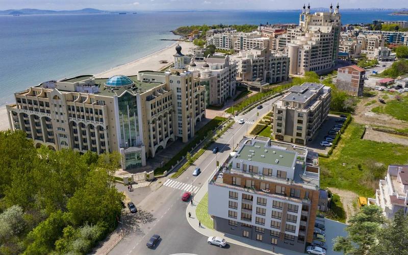 Variety of apartments in a developed seaside town