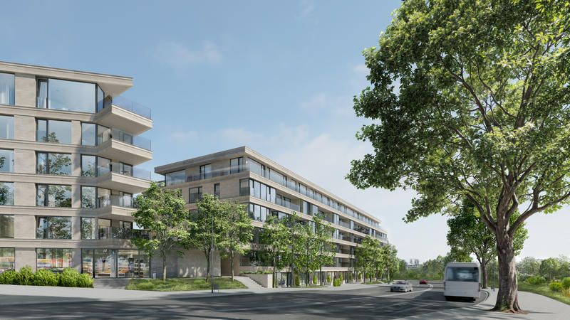 Functional and spacious apartments, high-class construction amidst greenery next to a kindergarten and easy access to key boulevards