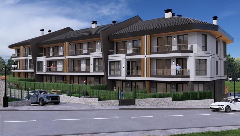 New building with 34 apartments featuring practical layouts, spacious balconies, and beautiful views of the Pirin Mountains 