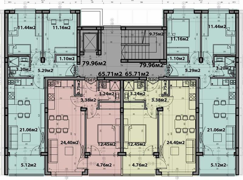 Four-storey building with unobstructed sea view next to kindergarten, bus stop, supermarkets
