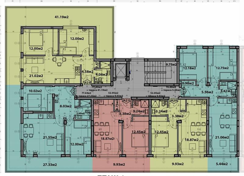 Four-storey building with unobstructed sea view next to kindergarten, bus stop, supermarkets