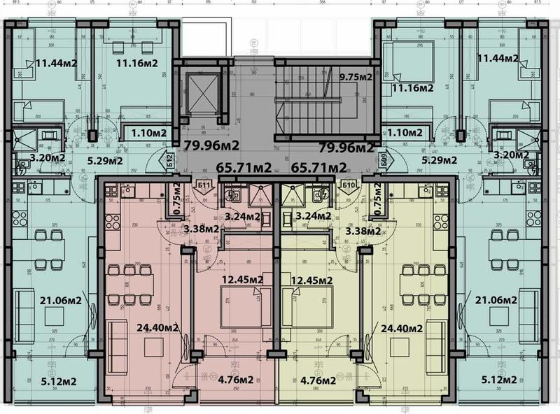 Four-storey building with unobstructed sea view next to kindergarten, bus stop, supermarkets