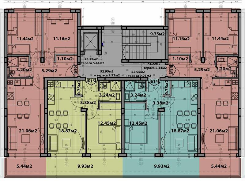 Four-storey building with unobstructed sea view next to kindergarten, bus stop, supermarkets