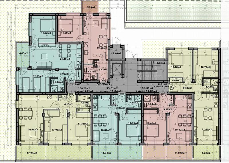 Four-storey building with unobstructed sea view next to kindergarten, bus stop, supermarkets