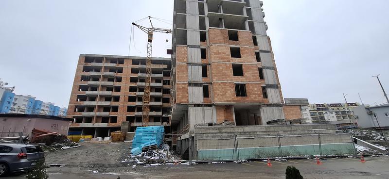 New building under construction on the main boulevard in Burgas