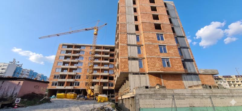 New building under construction on the main boulevard in Burgas