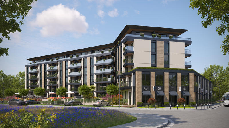 Modern architecture in the central area of ​​Sunny Beach, 200 m from Cacao Beach