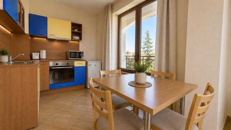 Spacious and bright apartment with pool views and amenities for year-round or holiday use