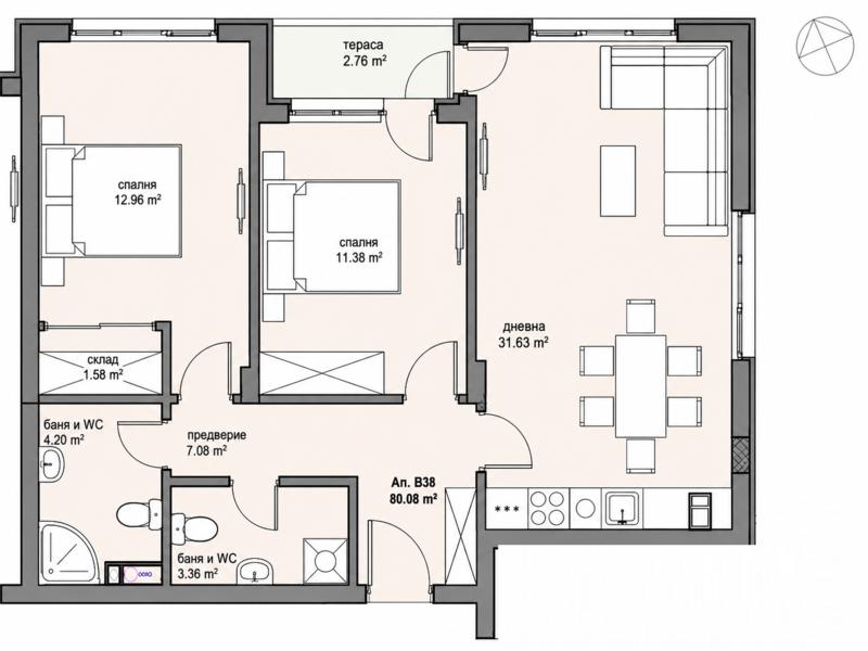 Stylish and functional apartment in a new, family complex with a large park, alleys, a children's playground and a football field