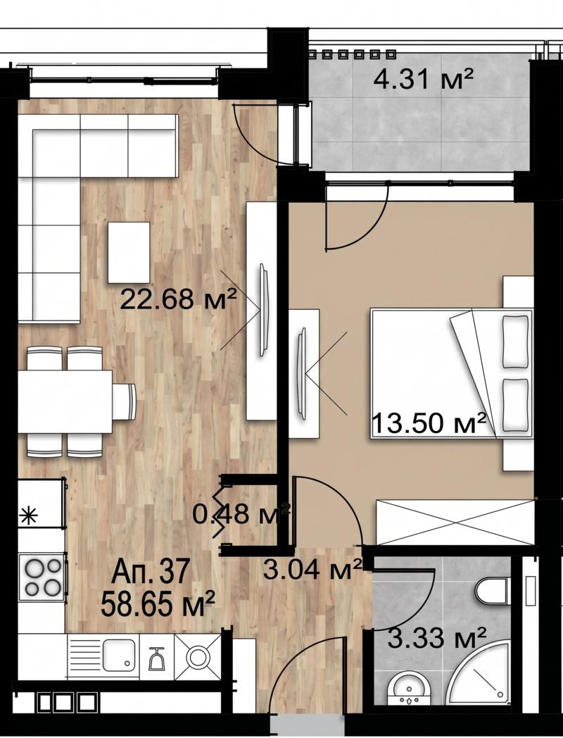 Property with south-western exposure and excellent location