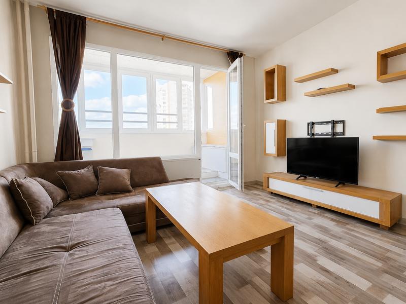 Bright and spacious apartment with panoramic views near The Mall and Mladost 1 metro station