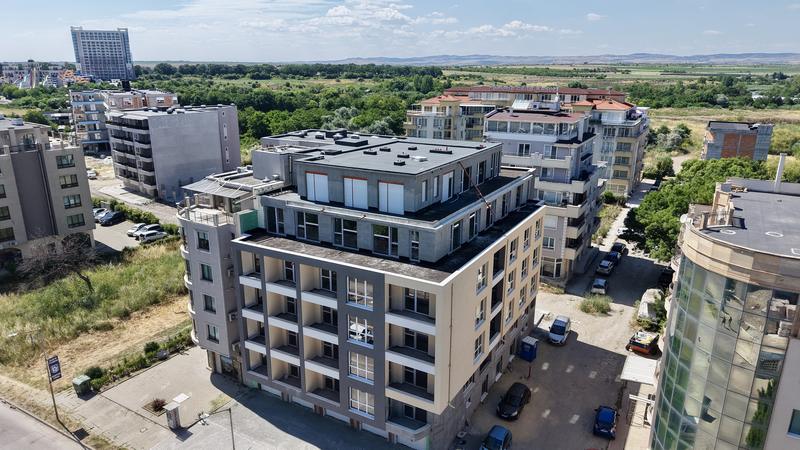 Variety of apartments in a developed seaside town