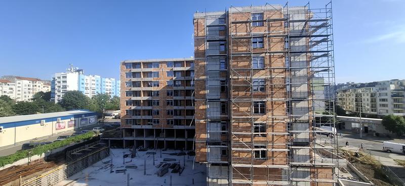 New building under construction on the main boulevard in Burgas