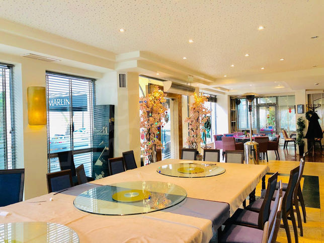 Luxury restaurant in a complex with a residential building, garden and security Luxury restaurant in a complex with a residential building, garden and security