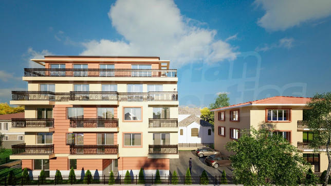 Compact residential building with underground garages
Compact residential building with underground garages